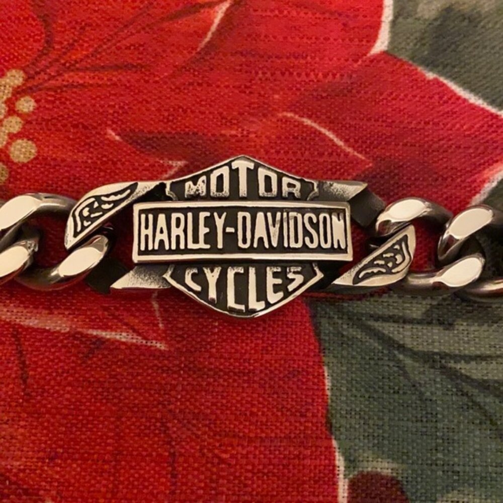 Harley Davidson HD Titanium Steel Wristband Biker Bracelet Riders Skul… - Picture 3 of 16